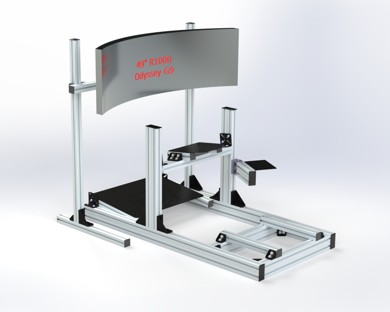 SimRig with universal mounting plates