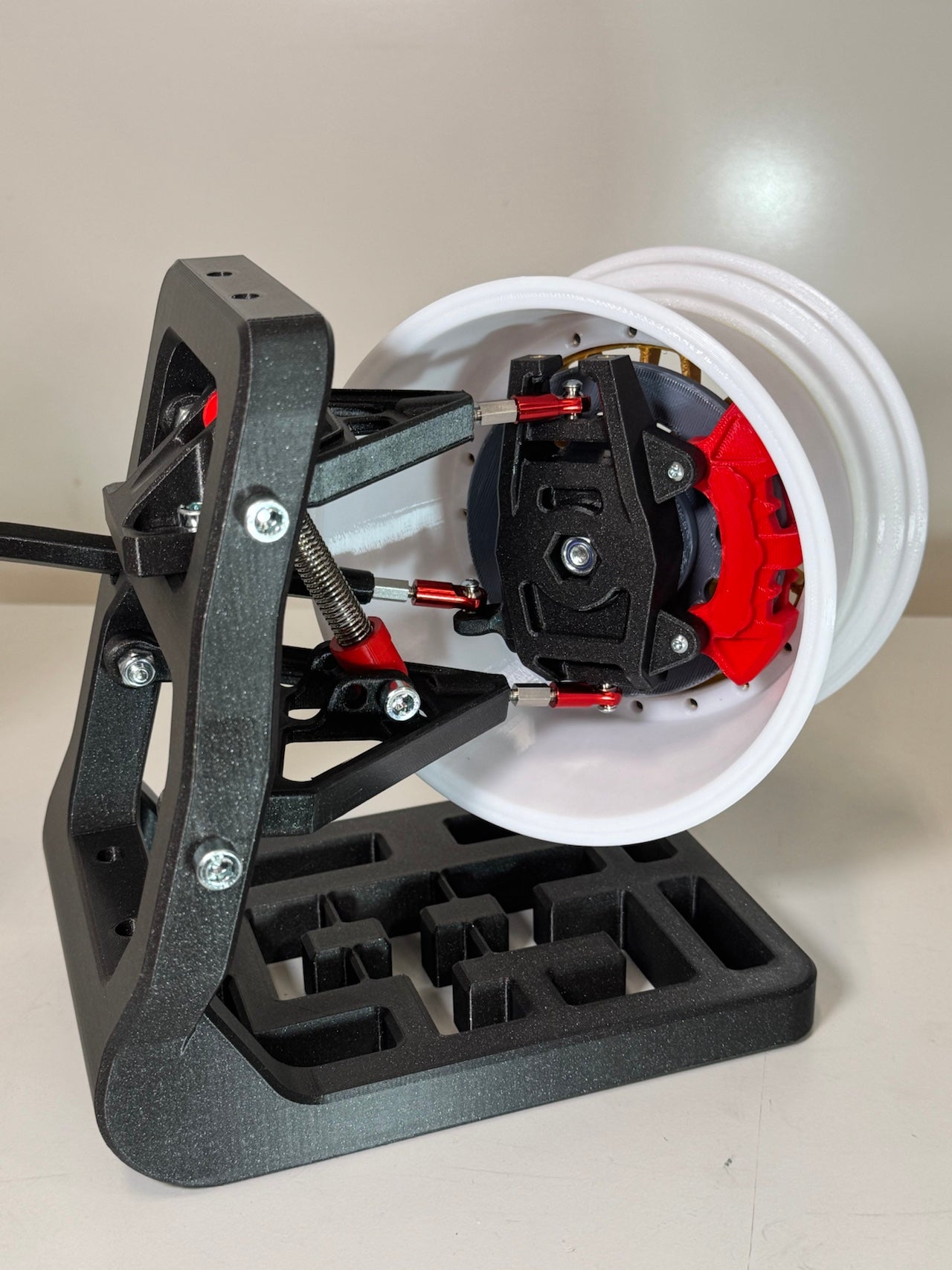 Car Wheel Headphone Holder – 3D Printed Suspension Stand