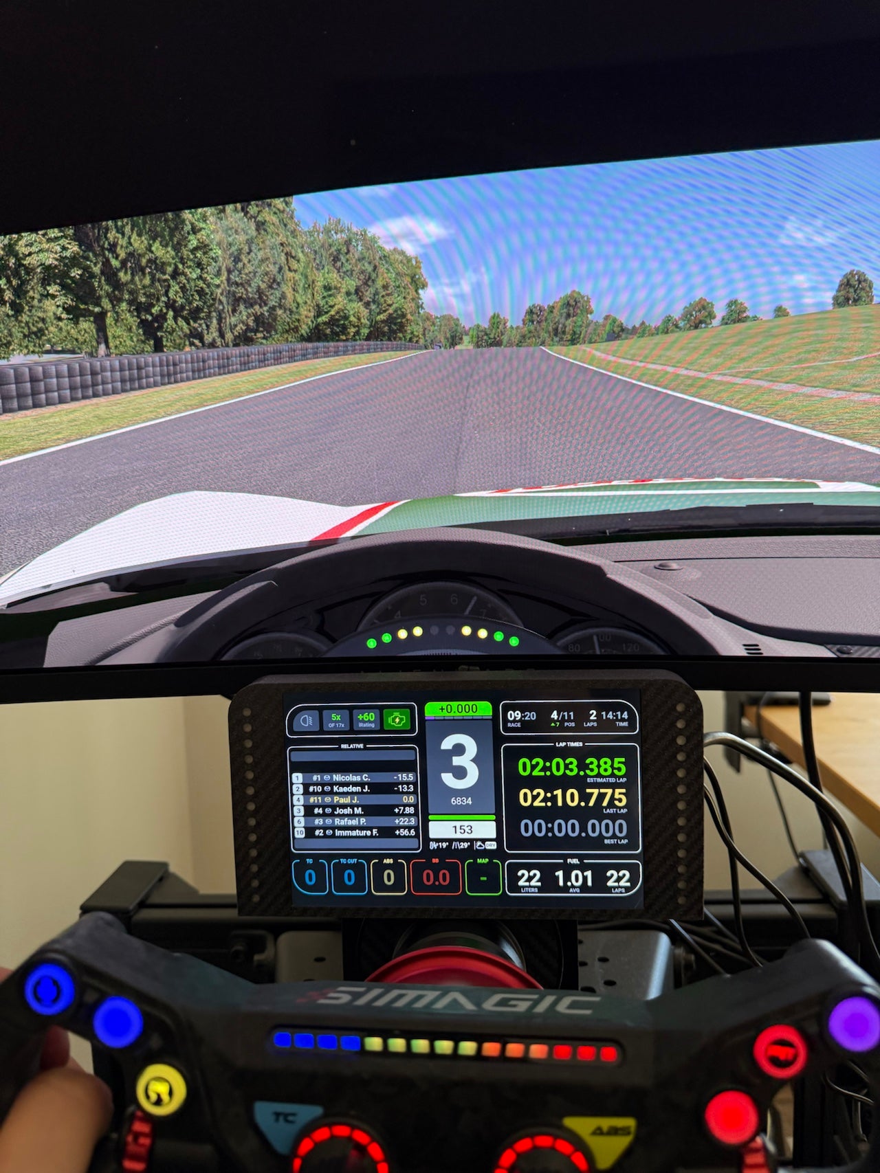 7” Sim Racing Dash Display for Simagic, Moza & Fanatec | Aluminum Profile Mount