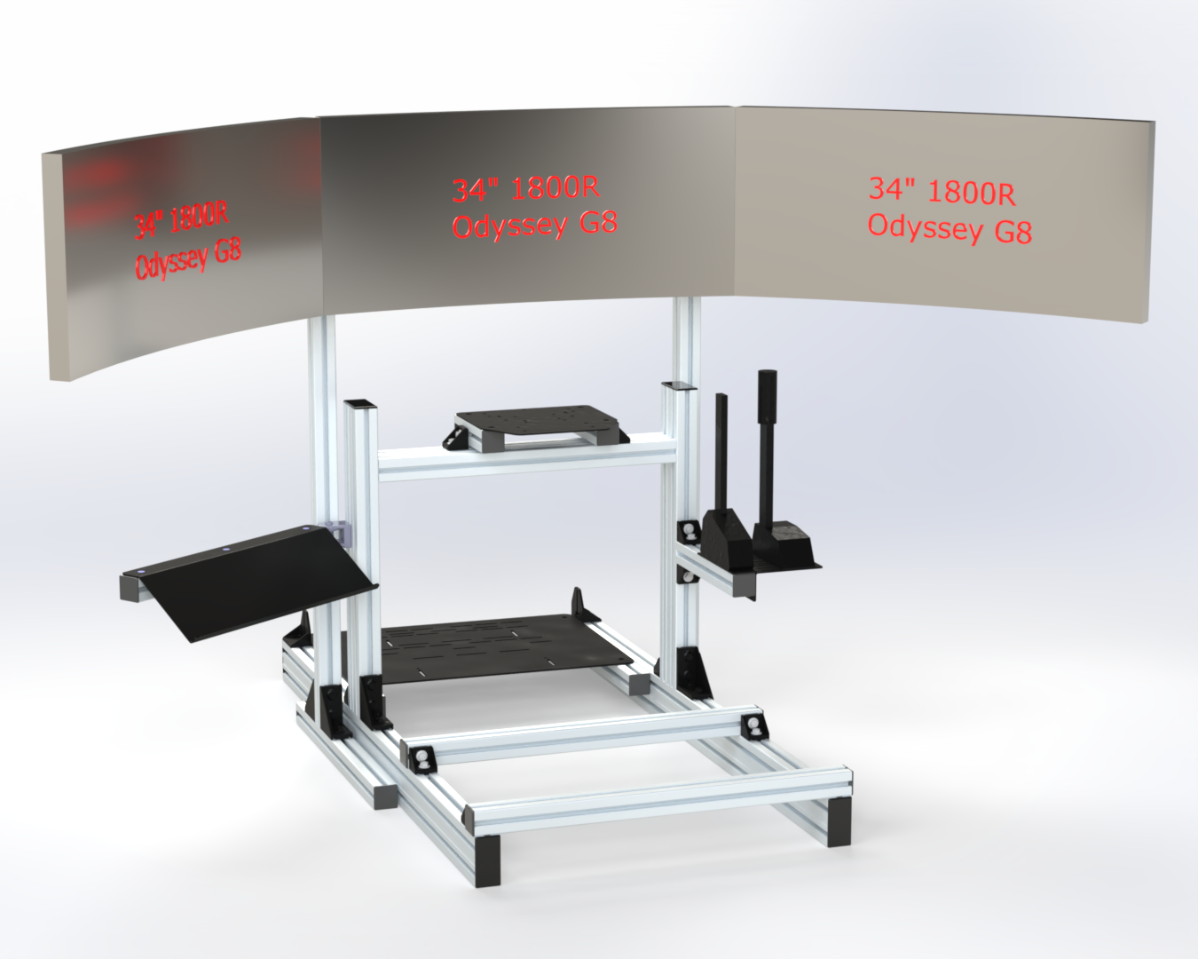 Triple monitor holder upto 42" monitor