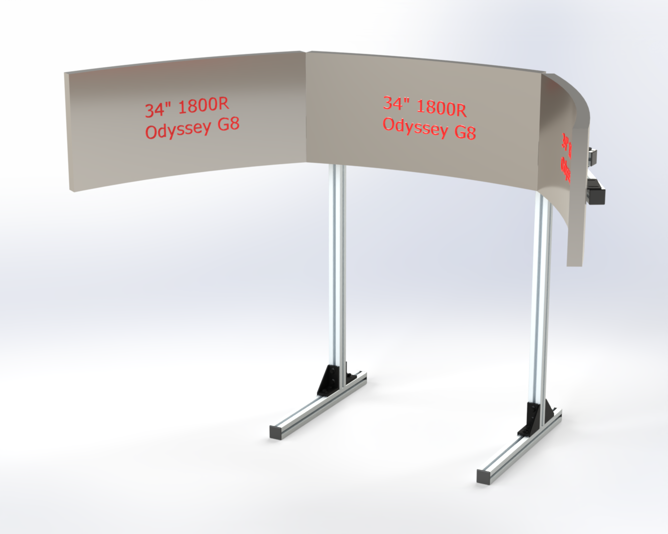 Triple monitor holder upto 42" monitor
