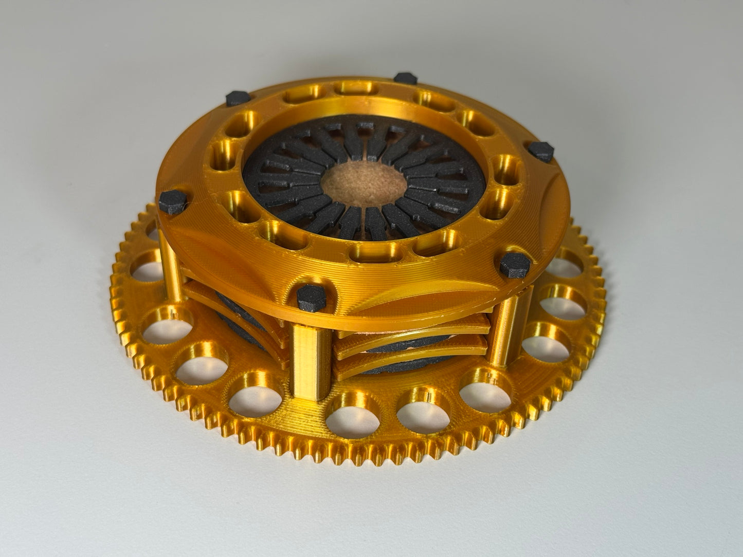 3D printed clutch style automotive coaster set