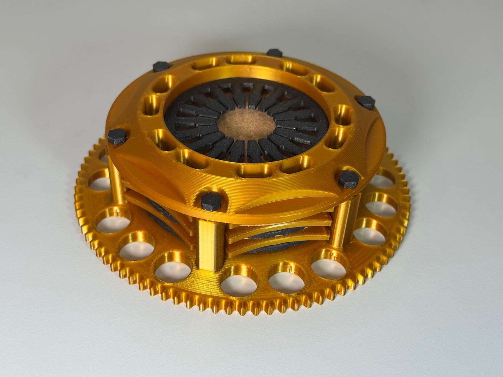 3D printed clutch style automotive coaster set